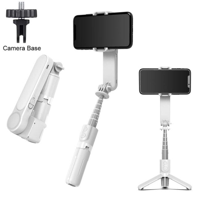 Selfie Stick with Built-In Gimbal Stabilizer