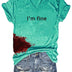 Women Halloween Bloodstained "I'm Fine" Shirt
