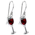 Red Wine Goblets Stud Earrings
